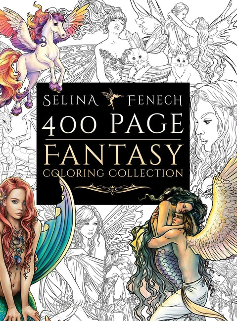 Book cover for 400 Page Fantasy Coloring Collection