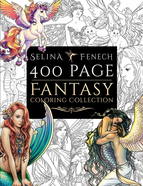 Book cover for 400 Page Fantasy Coloring Collection