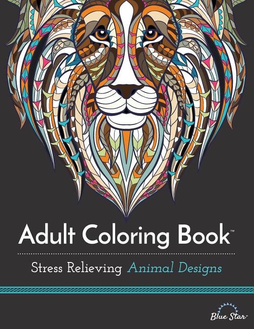 Book cover for Adult Coloring Book: Stress Relieving Animal Designs
