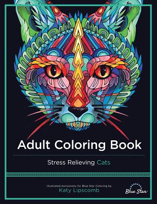 Book cover for Adult Coloring Book: Stress Relieving Cats