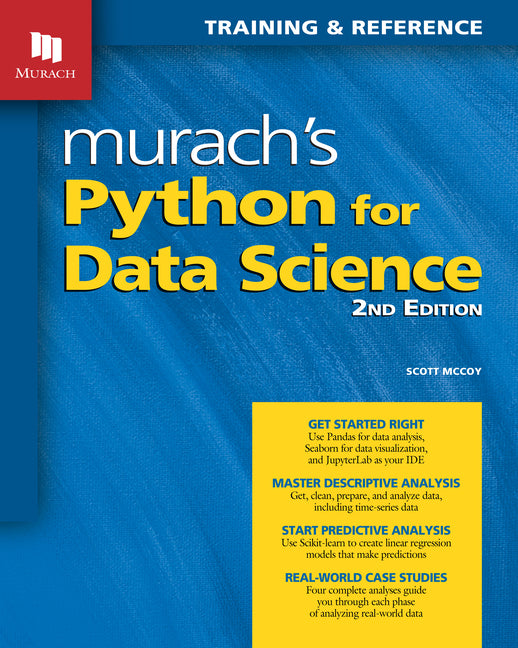 Book cover for Murach's Python for Data Science (2nd Edition): Training and Reference
