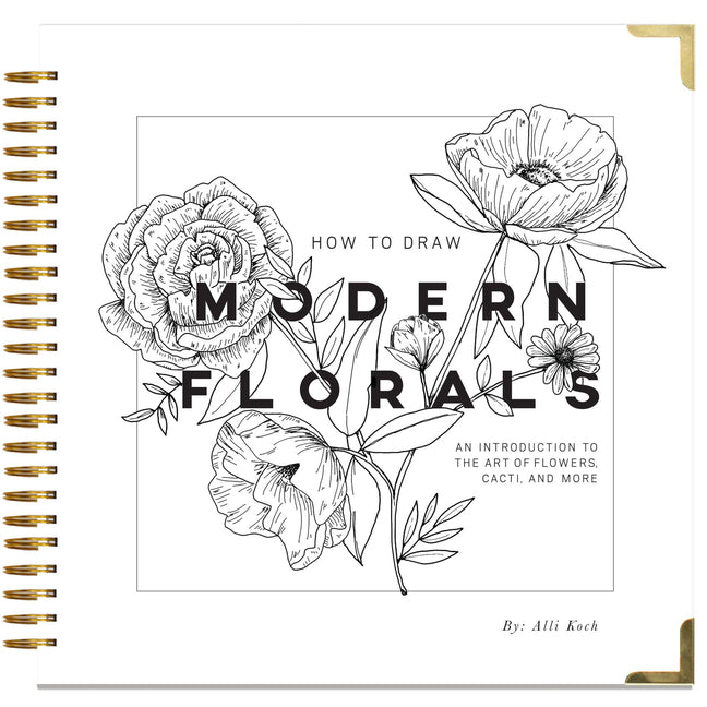 Book cover for How to Draw Modern Florals: An Introduction to the Art of Flowers, Cacti, and More