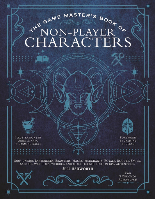 Book cover for The Game Master's Book of Non-Player Characters: 500+ Unique Bartenders, Brawlers, Mages, Merchants, Royals, Rogues, Sages, Sailors, Warriors, Weirdos