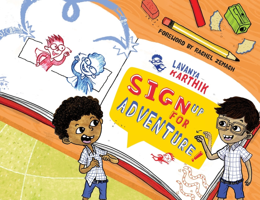 Book cover for Sign Up for Adventure!: The Doodling Duo Vs. Spaghetti Monster