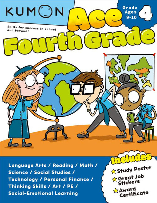 Book cover for Kumon Ace Fourth Grade