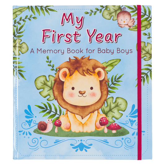Book cover for With Love My First Year a Memory Book for Baby Boys Blue Keepsake Photo Book