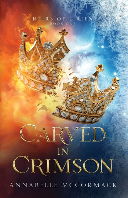 Book cover for Carved in Crimson: An Enemies to Lovers Romantic Fantasy