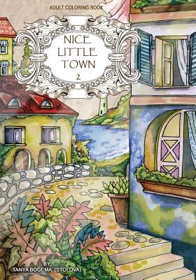 Book cover for Adult Coloring Book: Nice Little Town
