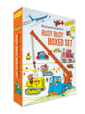 Book cover for Richard Scarry's Busy Busy Boxed Set: Busy Busy Airport; Busy Busy Cars and Trucks; Busy Busy Construction Site; Busy Busy Farm