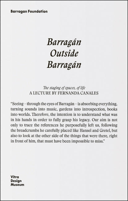 Book cover for Barragán Outside Barragán: A Journey Through Books, Trips, Exhibitions and Friends