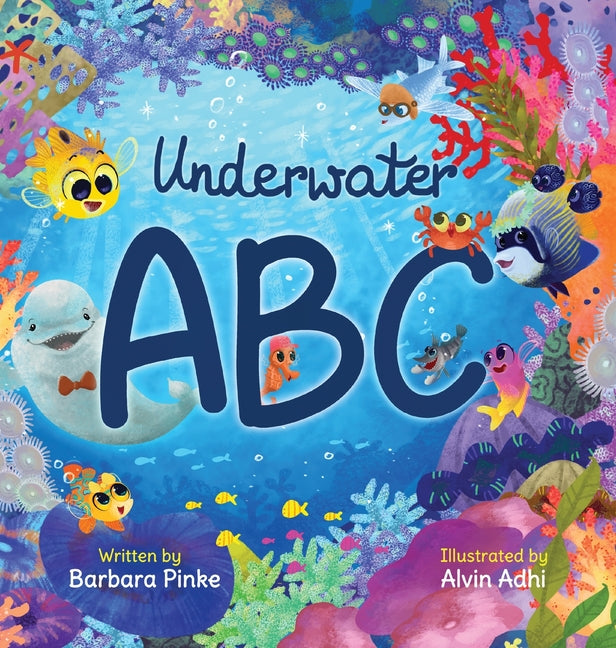 Book cover for Underwater ABC - A Marine Life Alphabet Book for Children