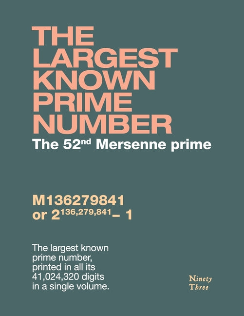 Book cover for largest known prime number