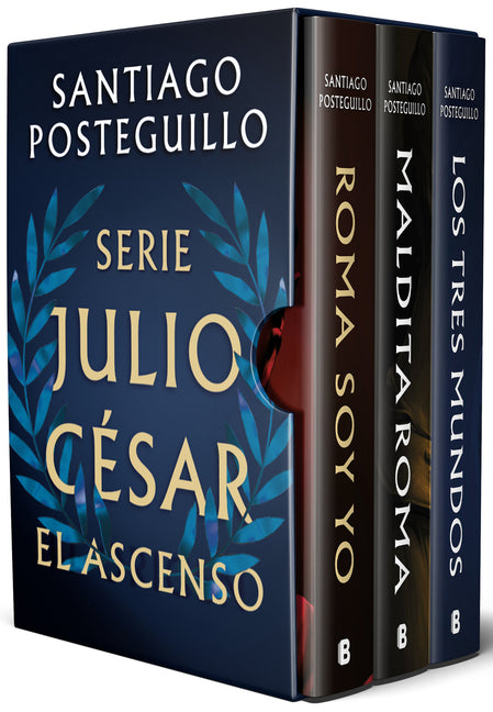 Book cover for Estuche Serie Julio César: El Ascenso (Roma Soy Yo; Maldita Roma; Los Tres Mundos) / The Ascension Trilogy Boxed Set