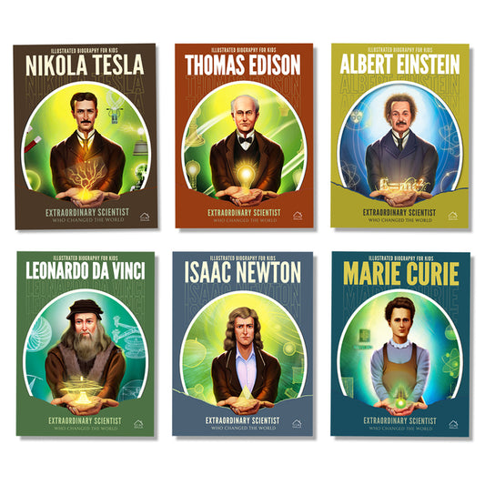 Book cover for Illustrated Biography for Kids: Extraordinary Scientists Who Changed the World: Set of 6 Books