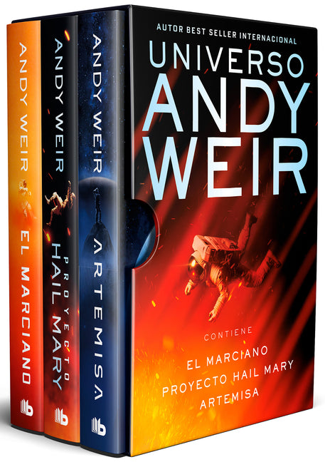 Book cover for Universo Andy Weir (Edición Estuche: El Marciano / Proyecto Hail Mary / Artemisa) / Andy Weir Universe (Box Set: The Martian / Project Hail Mary / Art