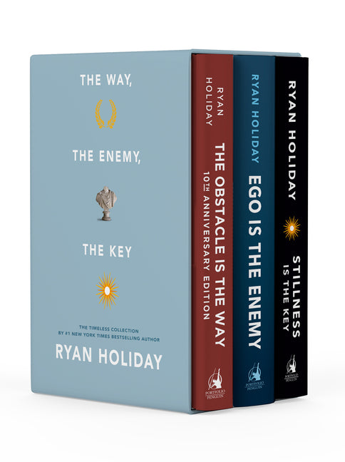 Book cover for Way, the Enemy, and the Key: A Boxed Set of the Obstacle Is the Way, Ego Is the Enemy & Stillness Is the Key