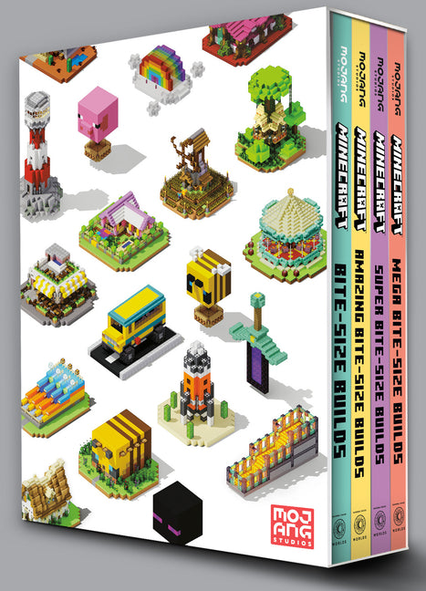 Book cover for Minecraft: Bite-Size Builds Collection 4-Book Boxed Set: Minecraft: Bite Size-Builds, Minecraft: Amazing Bite-Size Builds, Minecraft: Super Bite-Size