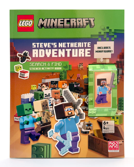 Book cover for Steve's Netherite Adventure (Lego Minecraft)