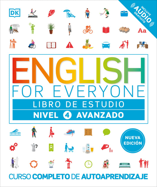 Book cover for English for Everyone Nivel 4 Avanzado: Libro de Estudio: Edición En Español