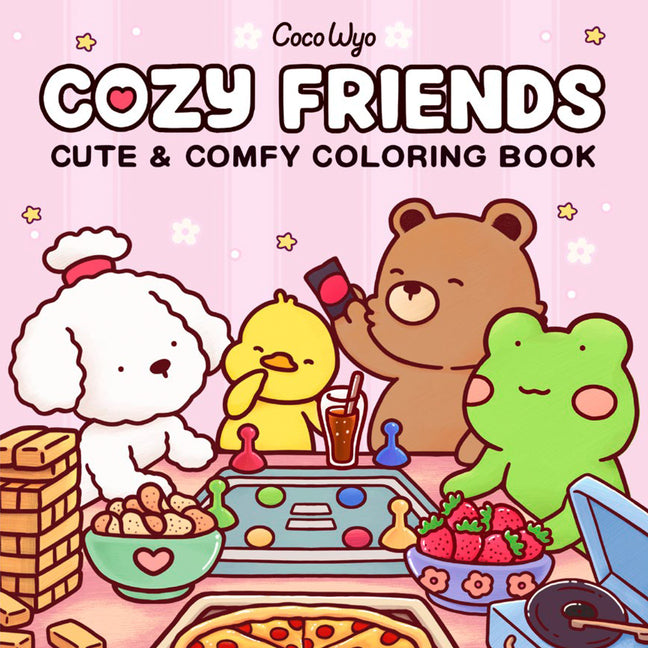 Book cover for Cozy Friends: Coloring Book for Adults and Kids