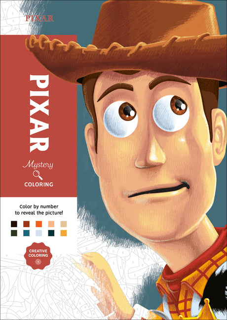 Book cover for Disney Mystery Coloring: Pixar: A Color by Number Book