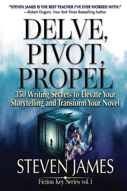 Book cover for Delve, Pivot, Propel: 350 Writing Secrets to Elevate Your Storytelling and Transform Your Novel