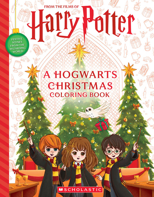 Book cover for Hogwarts Christmas: An Official Harry Potter Coloring Book