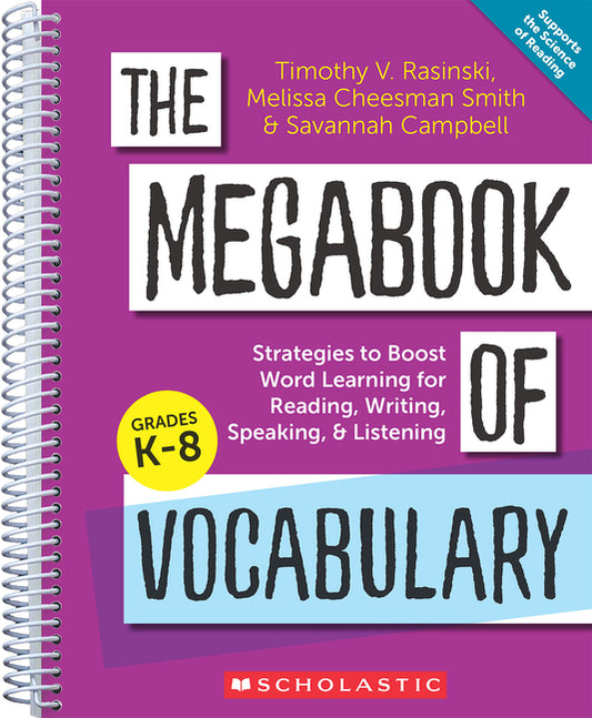Book cover for Megabook of Vocabulary: Strategies to Boost Word Learning for Reading, Writing, Speaking, and Listening