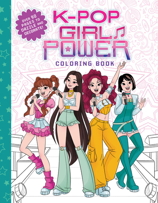 Book cover for K-Pop Girl Power Coloring Book