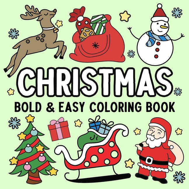 Book cover for Christmas Bold and Easy Coloring Book