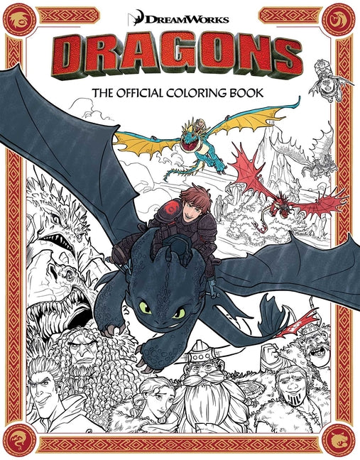 Book cover for DreamWorks Dragons: The Official Coloring Book