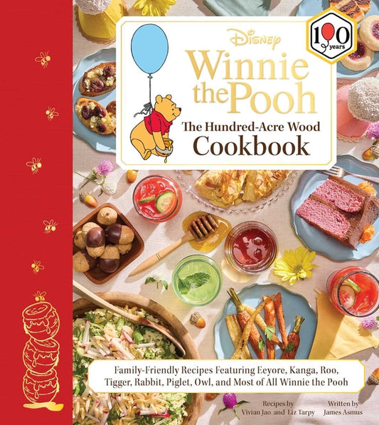 Book cover for Disney: Winnie the Pooh: The Hundred-Acre Wood Cookbook: Family-Friendly Recipes Featuring Eeyore, Kanga, Roo, Tigger, Rabbit, Piglet, Owl, and Most o
