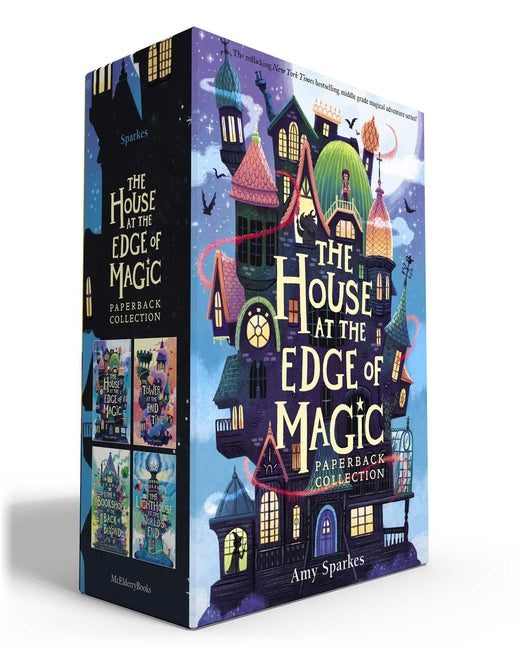 Book cover for House at the Edge of Magic Paperback Collection (Boxed Set): The House at the Edge of Magic; The Tower at the End of Time; The Bookshop at the Back of