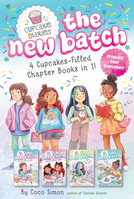 Book cover for 4 Cupcake-Filled Chapter Books in 1!: Emily's Cupcake Magic!; Natalie's Double Trouble; Ren's One-Of-A-Kind Cupcakes; Alana's Cupcake Garden (Bind-Up)