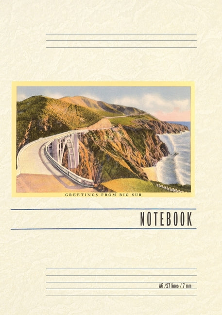 Book cover for Vintage Lined Notebook Greetings from Big Sur