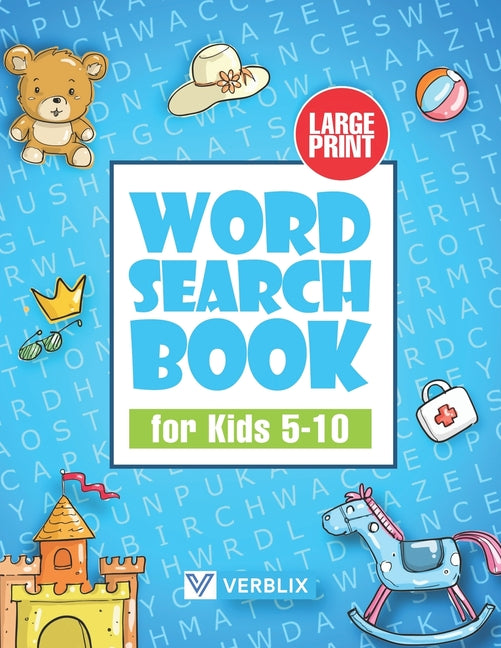 Book cover for Word Search Book for Kids 5-10: Large Print Activity Book with Word Search Puzzles for Children and Beginners