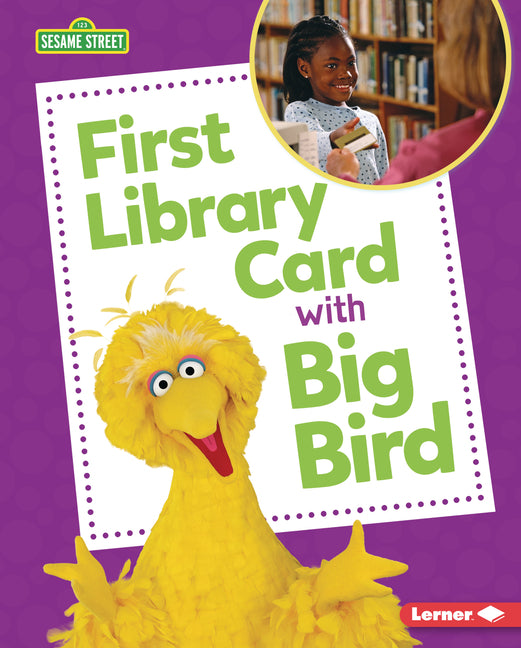 Book cover for First Library Card with Big Bird