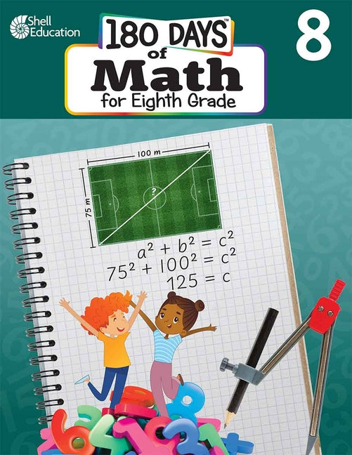 Book cover for 180 Days(tm) Math for Eighth Grade: Practice, Assess, Diagnose
