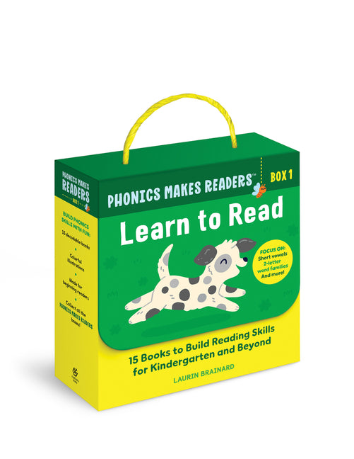 Book cover for Phonics Makes Readers: Learn to Read Box 1: 15 Books to Build Reading Skills for Kindergarten and Beyond