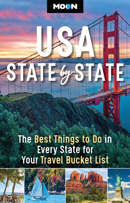 Book cover for Moon USA State by State: The Best Things to Do in Every State for Your Travel Bucket List (Revised)