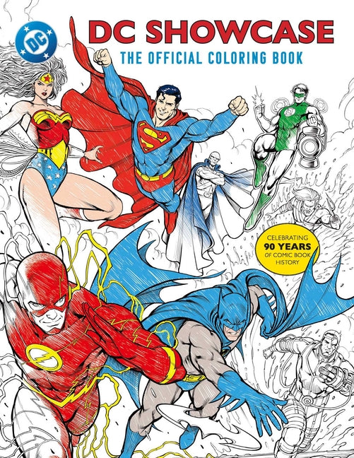 Book cover for DC Showcase: The Official Coloring Book
