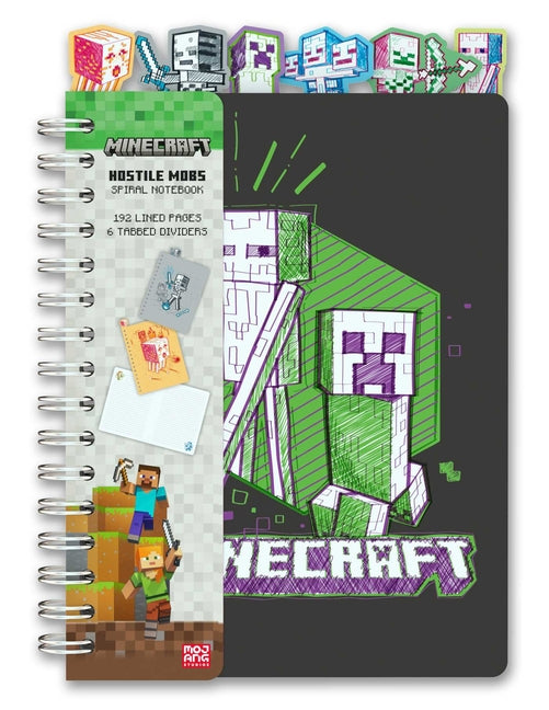 Book cover for Minecraft: Hostile Mobs Spiral Notebook