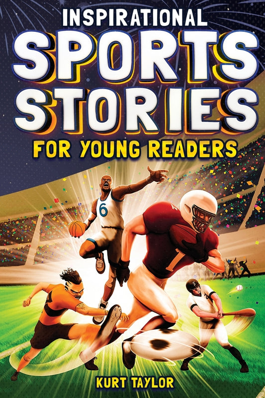 Book cover for Inspirational Sports Stories for Young Readers: How 12 World-Class Athletes Overcame Challenges and Rose to the Top