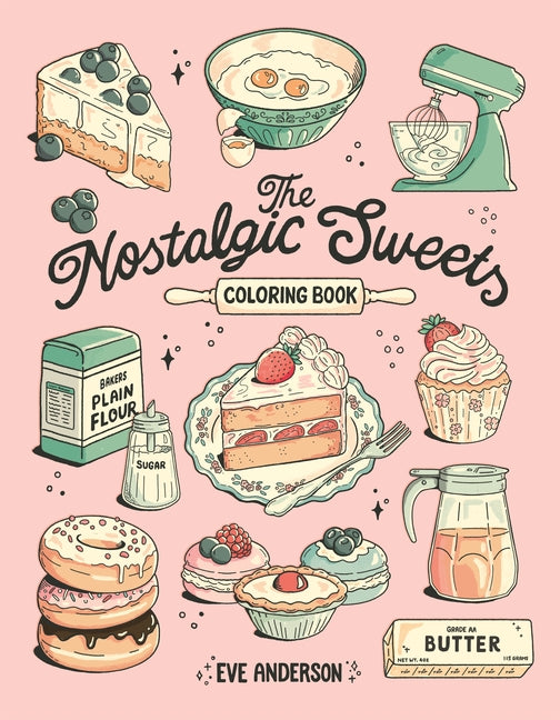 Book cover for Nostalgic Sweets Coloring Book