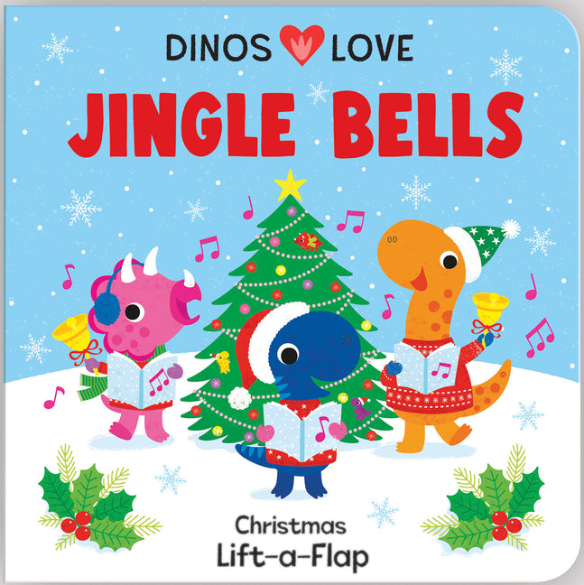 Book cover for Dinos Love Jingle Bells