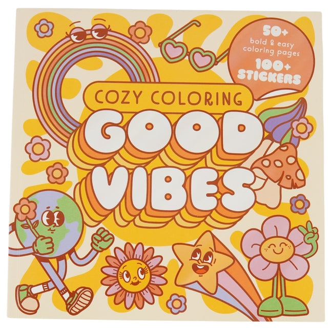 Book cover for Cozy Coloring Good Vibes: With Stickers