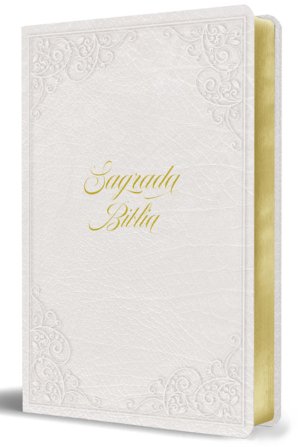 Book cover for Biblia Católica: Letra Grande. Símil Piel Blanca: Boda, Quinceañera, Primera Comu Nión / Catholic Leathersoft White Bible: Bride, Quinceanera, First C