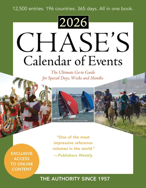 Book cover for Chase's Calendar of Events 2026: The Ultimate Go-To Guide for Special Days, Weeks and Months