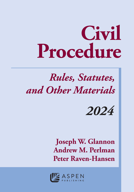 Book cover for Civil Procedure: Rules, Statutes, and Other Materials, 2024 Supplement