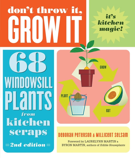 Book cover for Don't Throw It, Grow It, 2nd Edition: 68 Windowsill Plants from Kitchen Scraps